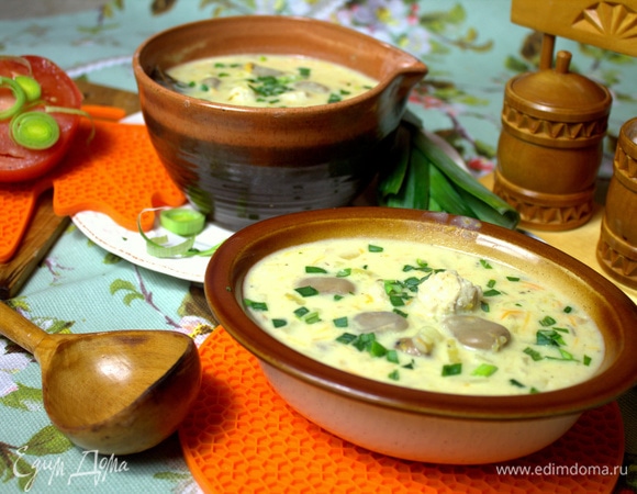 У супчика насыщенный сливочный вкус.