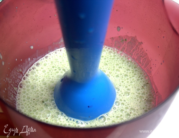 Взбить блендером.