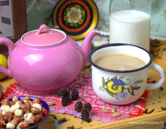 Такой вариант пригодится, когда некогда готовить этот чай по обычному рецепту, а чего-нибудь особенного и пряного хочется.