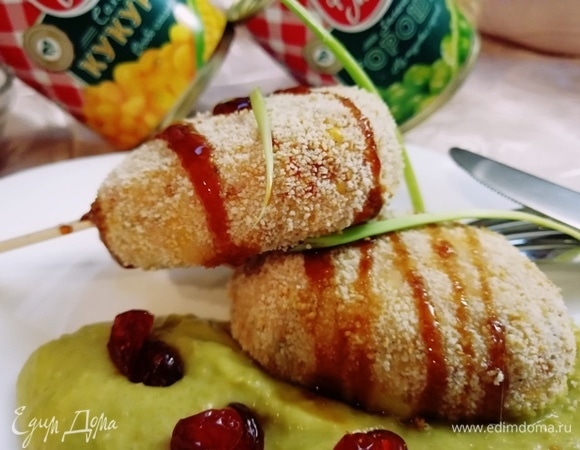 Или подаем эскимо на пюре из зеленого горошка. Выбор за вами.