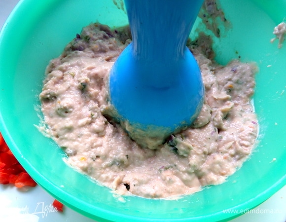 Пробить блендером.