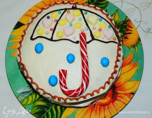 Перед подачей тортик украсить по желанию. Приятного чаепития!