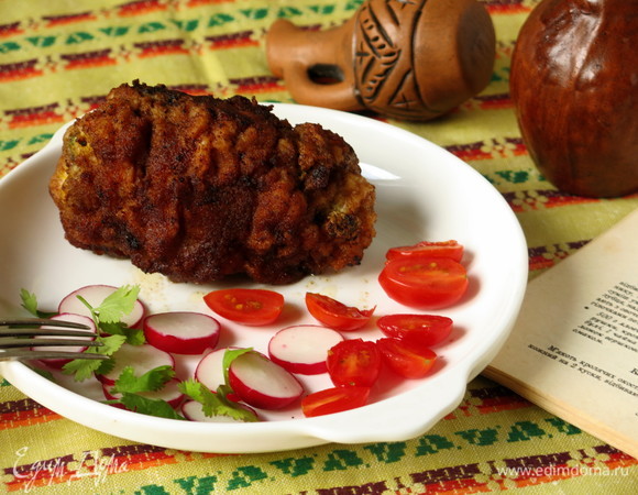 Не знаю, почему котлета «Чинара», может ствол платана напоминает своими неровностями. Подаем с овощами. Приятного аппетита!