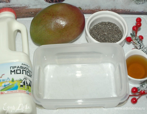 Подготовим все необходимые продукты для первого этапа. Я использовала сироп топинамбура, но можно использовать любой на ваш вкус.