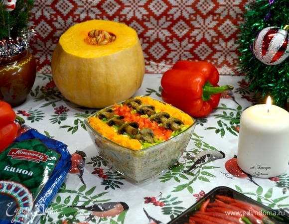 Украшаем салат по-новогоднему ярко и красиво!