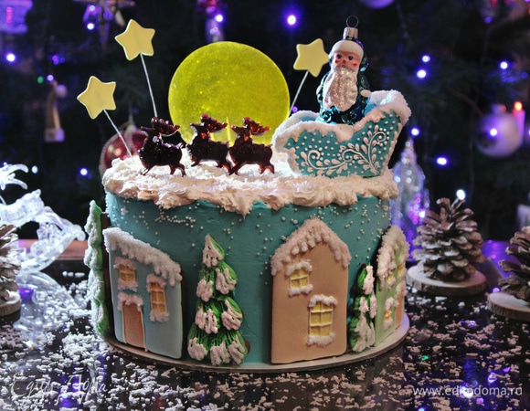 Вкусный, ароматный и новогодний торт готов!