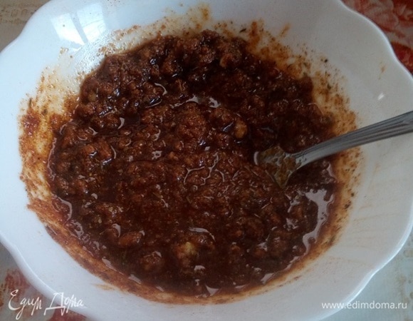 Хорошо перемешиваем массу.