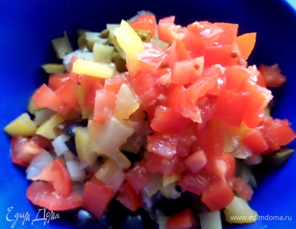 Пересыпать в общий состав.