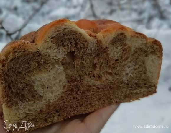 Какой шикарный разрез! Бриошь, как облачко, легкая и невесомая.