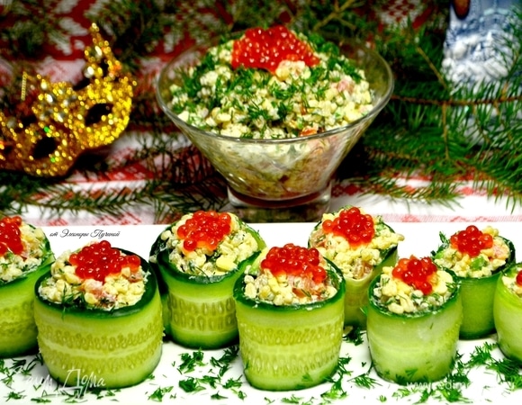 Также салат можно подать в салатнике. Приятного вам аппетита! Такой салатик порадует всех, кто любит полезные облегченные салаты и закуски!