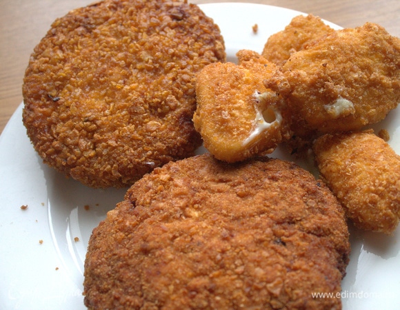 На следующий день решили делать двойной. Тут такие же котлеты.