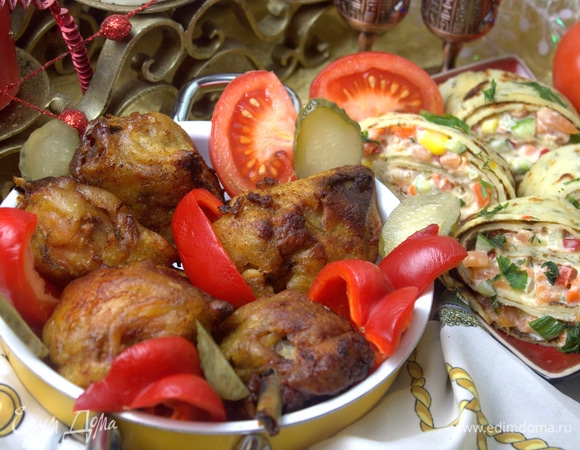 К курочке предлагаем разные овощи.