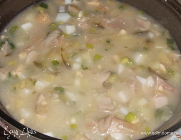 Залить сывороткой.