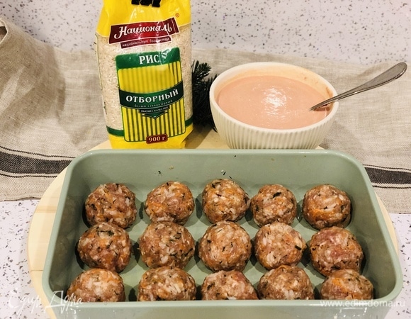 Формируем тефтели и выкладываем в форму.