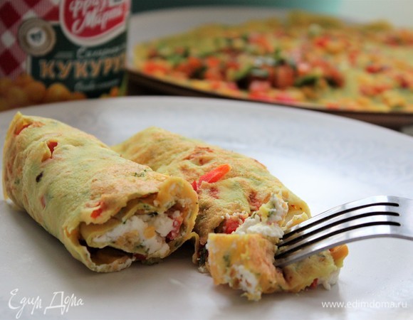 Я люблю к блинчикам добавить рикотту и закрутить в рулетик. Приятного аппетита!