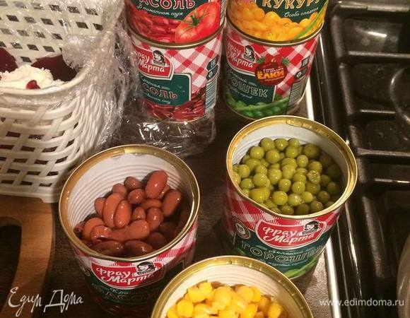 Готовим кукурузу, горошек и фасоль ТМ «Фрау Марта».