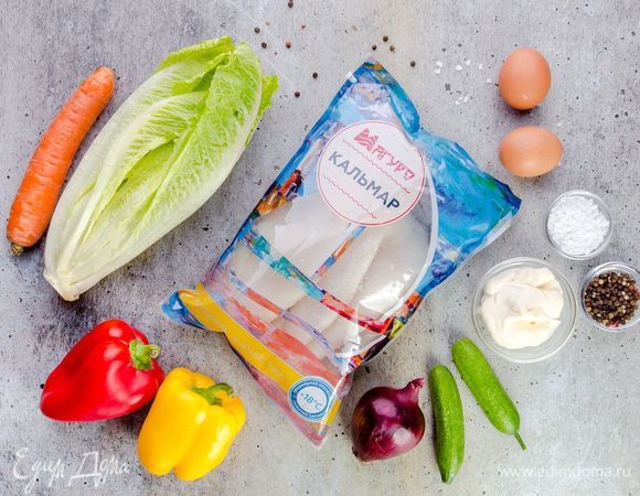 Для приготовления салата нам понадобятся следующие ингредиенты.