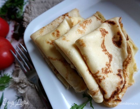 Часть блинчиков оставила для любителей других начинок.