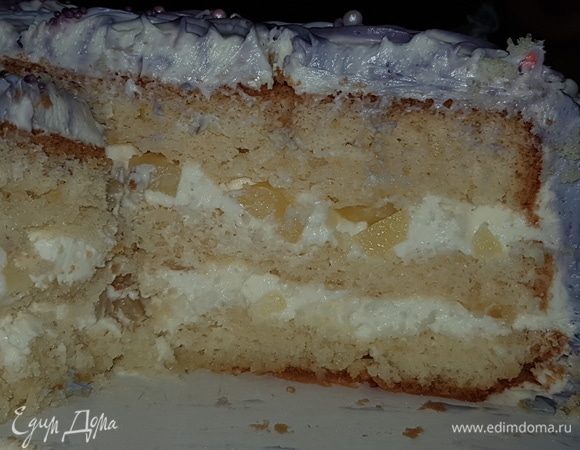 А вот и разрез тортика. Приятного чаепития!