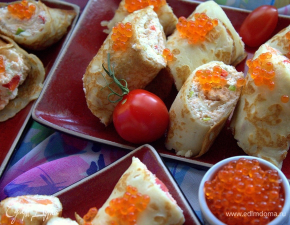 Для праздничной подачи украсим икрой. Рекомендую икру ТМ «Восточный берег».