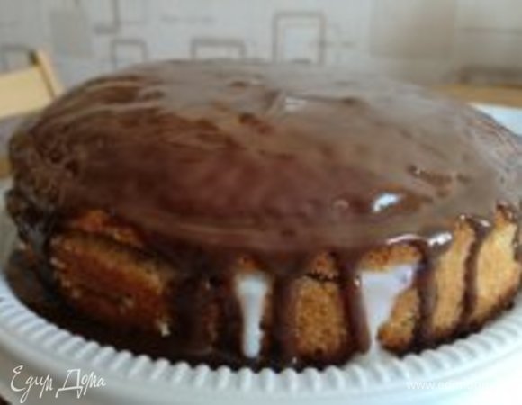 Сверху украсить растопленным шоколадом. Приятного аппетита.