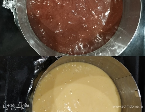 Выливаем в формы и отправляем выпекаться в разогретую до 200°C духовку на 30 минут.