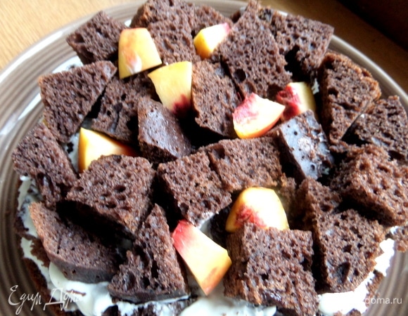 Повторяем слой кубиков с персиком.