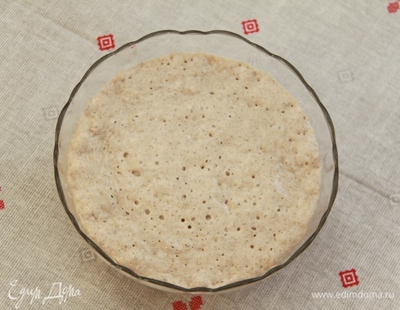 За указанное время опара на закваске замечательно поднялась!