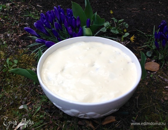 Верхним слоем остается крем.