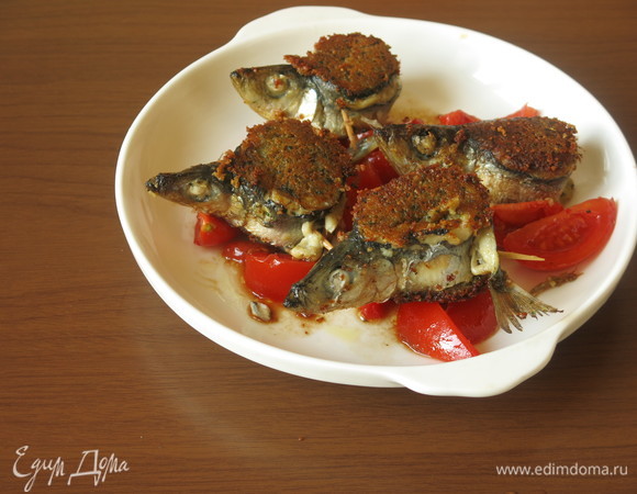 Выкладываем на томаты. Приятного аппетита!