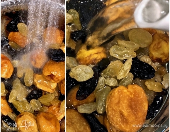 Промываем и заливаем горячей водой. И тоже — пусть себе «купаются», пока до них дело не дойдет.