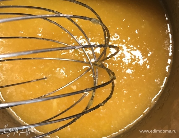 Хорошо перемешать и уварить на водяной бане до 83–86°C.