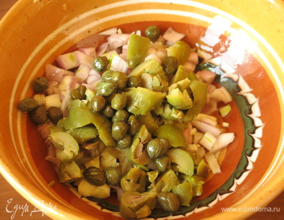 Соединяем все с каперсами.