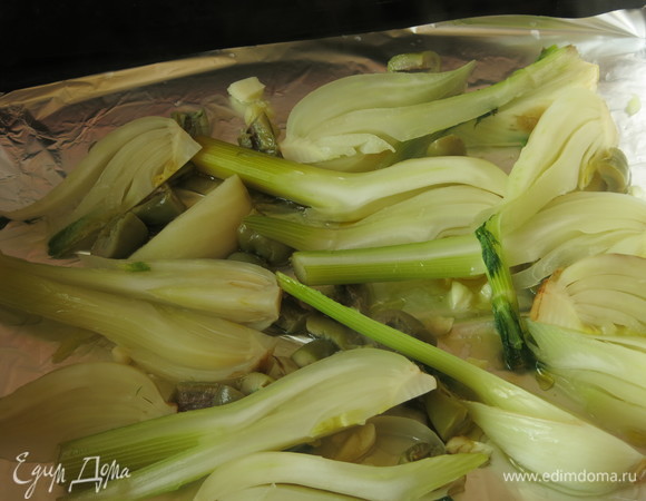 Сверху кладем фенхель.