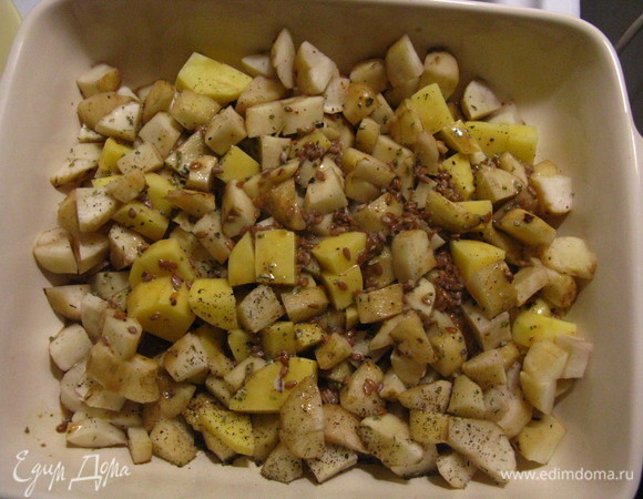 Вот так это выглядит в форме: каждый слой приправляем специями.