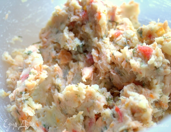 Хорошо перемешиваем массу.