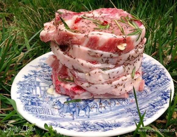 Укладываю кусочки один на один. Ставлю в холодильник мариноваться (минимум на час). Если есть время, сделайте заранее и поставьте мариноваться на ночь.