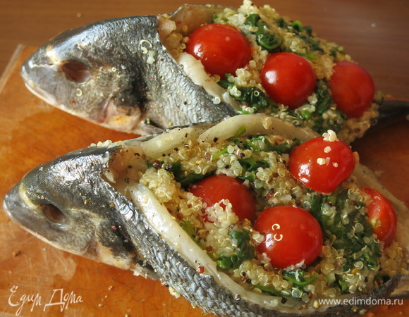 Наполняем рыбу.