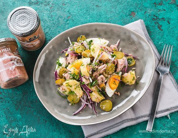 Картофельный салат готов. Приятного аппетита!