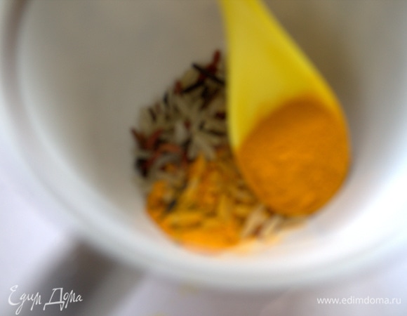 Смешала пополам.