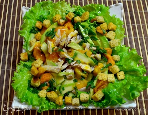 Но я вам советую добавить вкусных сухариков с прованскими травами.