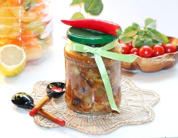 Острая закуска к мясу готова! Из зелени рекомендую кинзу. Такую закуску можно взять с собой на пикник. Приятного аппетита!