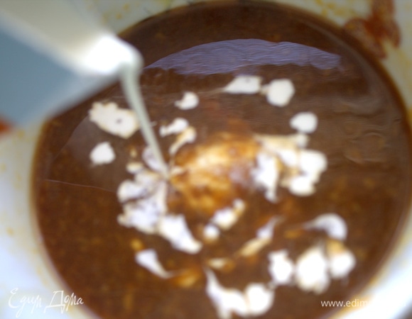 Немного сливок по желанию.