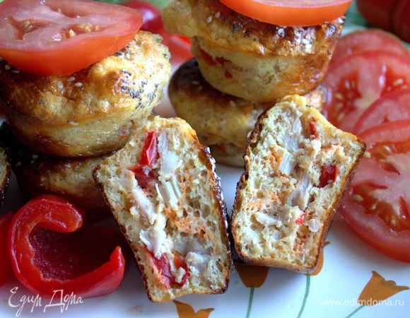 Получились пористые мягкие пирожки.