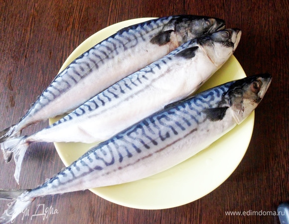 Для приготовления нужно выбрать правильную скумбрию с черной спинкой, синими узорами и светлым брюшком. Рыба должна быть без повреждений. Замороженную скумбрию разморозить, выпотрошить, удалить голову, хвостик, плавники и хорошо промыть.