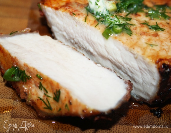 Разрез. Мясо очень сочное. Главное, не передержать на мангале!