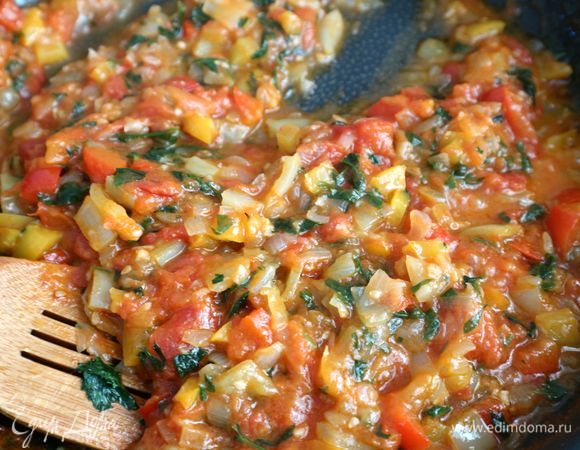 Готовая начинка имеет такой вид.