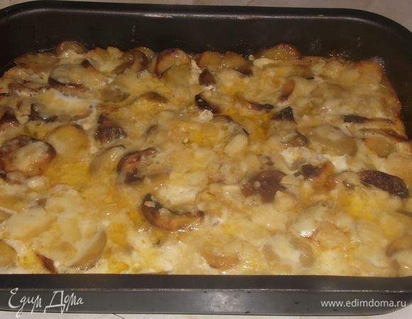 Поставить в разогретую духовку. Выпекать при 200°C 20 минут.