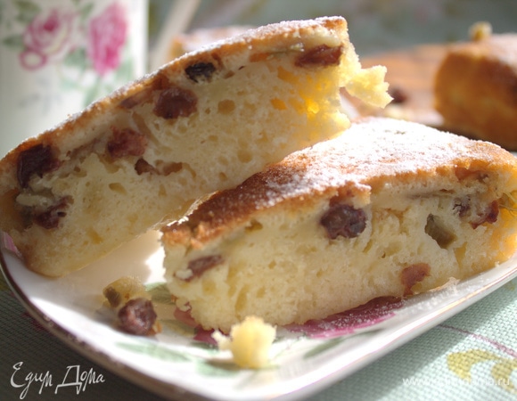 Мягкая сливочная шарлоточка получилась!