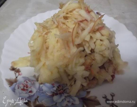 Вариант №2. Натереть на крупной терке 2 яблока.